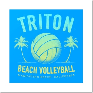 Triton Beach Volleyball (Gradient) Posters and Art